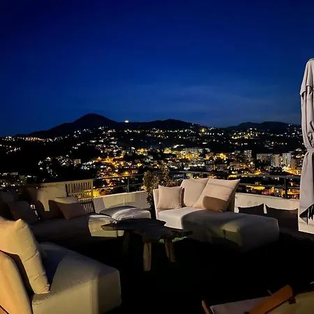 Hill A Terrasse 130m2, Vue Panoramique, Piscine, Parking Prive, Climatisation, Wifi Apartment Nizza